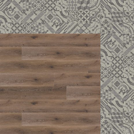 wineo Designboden Verlegekombinationen Muster Vintage und Holzoptik