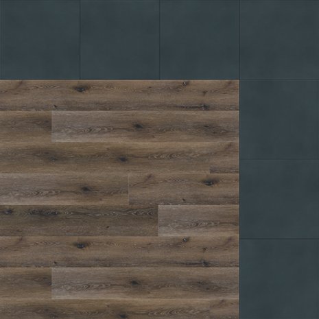wineo Designboden Verlegekombinationen Muster Holzoptik Eiche mit schwarz 