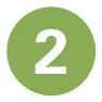 Icon Zahl Grün Zwei