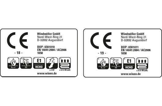 wineo Designboden CE-Prüfkennzeichen Auszeichnung Zertifizierung